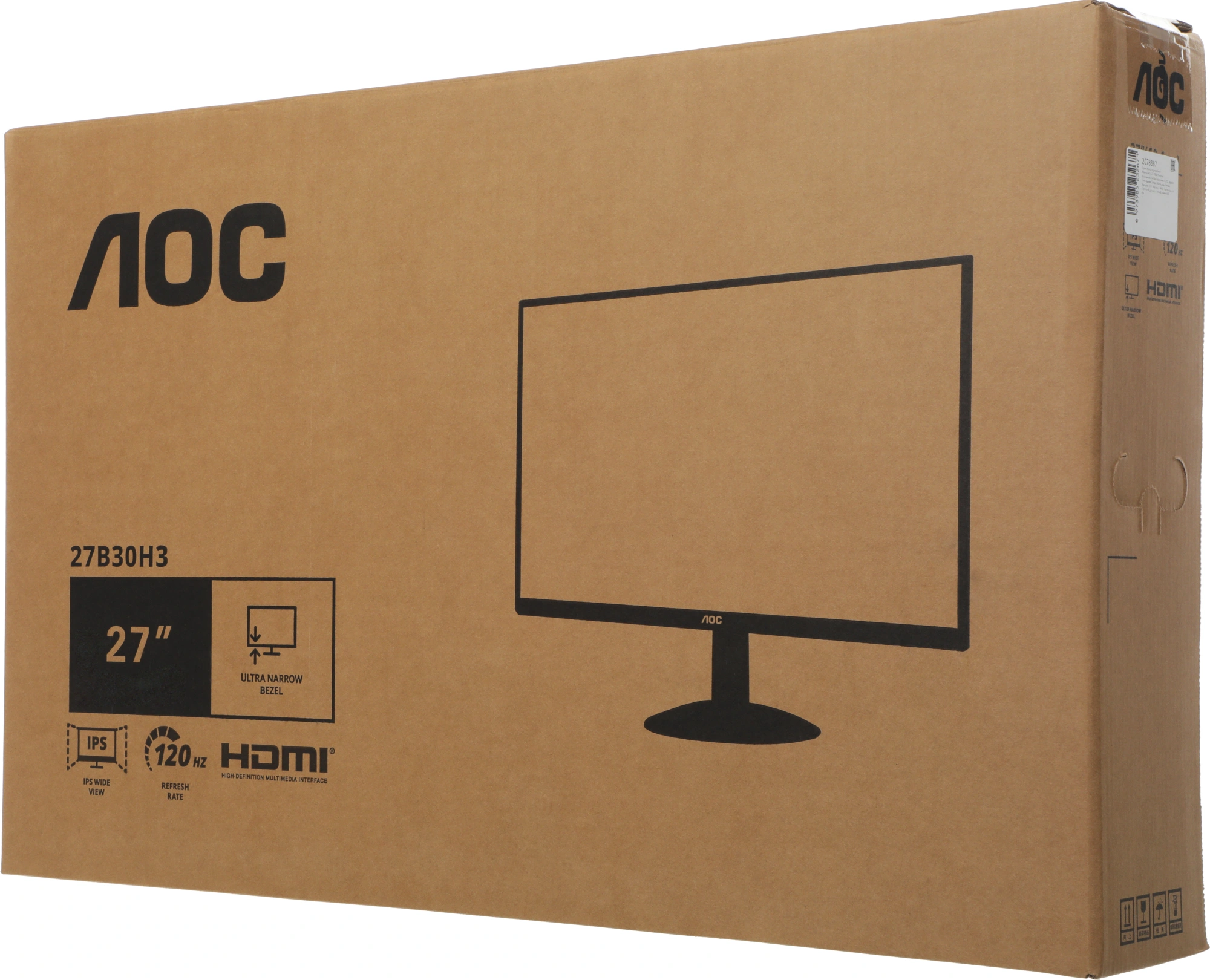 Монитор AOC 27" 27B30H3 черный IPS LED 16:9 HDMI матовая 300cd 178гр/178гр 1920x1080 120Hz VGA FHD 2.94кг — изображение 16