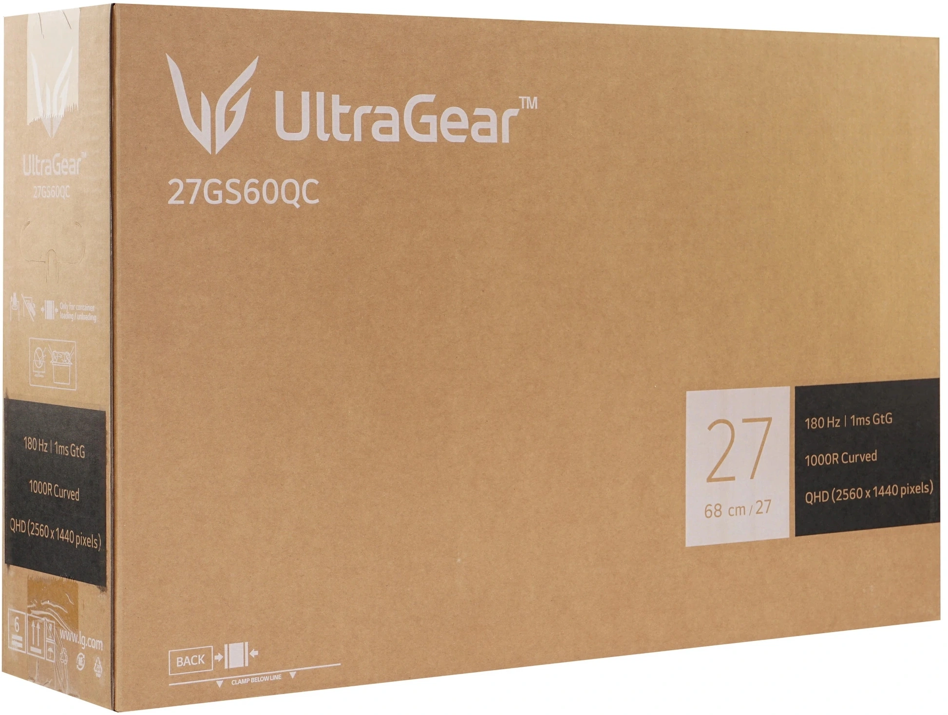 Монитор LG 27" UltraGear 27GS60QC-B фиолетовый VA LED 16:9 HDMI матовая 300cd 178гр/178гр 2560x1440 180Hz FreeSync DP 2K 4.8кг — изображение 11