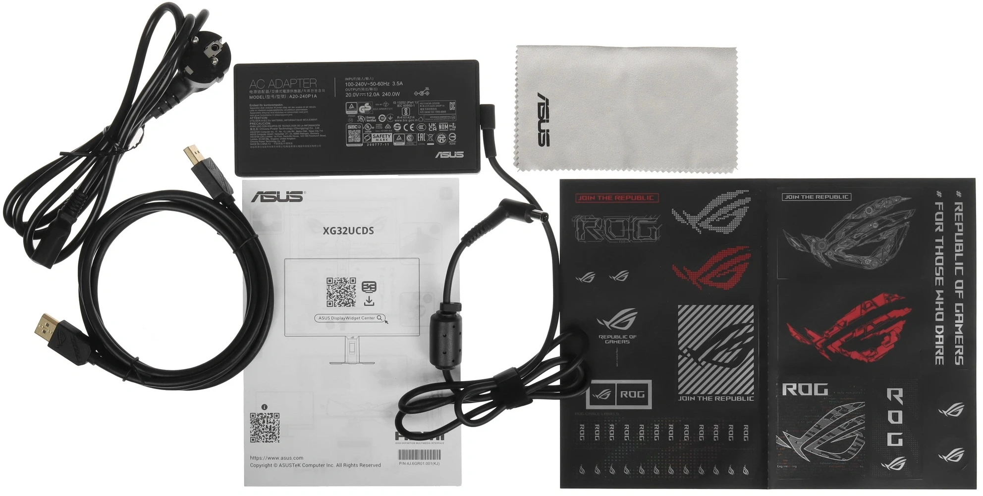 Монитор Asus 31.5" ROG Strix XG32UCDS черный QD OLED LED 0.03ms 16:9 HDMI матовая HAS Piv 1500000:1 1000cd 178гр/178гр 3840x2160 165Hz FreeSync Premium DP 4K USB 6.6кг — изображение 16