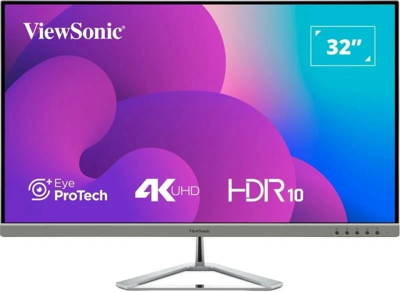 Монитор ViewSonic 31.5" VX3276-4K-MHD-2 серебристый VA LED 16:9 HDMI M/M матовая 350cd 178гр/178гр 3840x2160 60Hz DP 4K 6.9кг