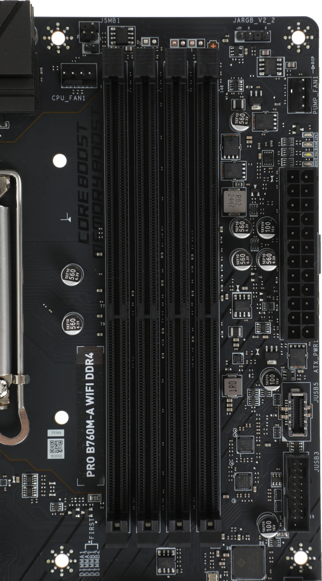 Материнская плата MSI PRO B760M-A WIFI DDR4 Soc-1700 Intel B760 4xDDR4 mATX AC`97 8ch(7.1) 2.5Gg+HDMI+DP