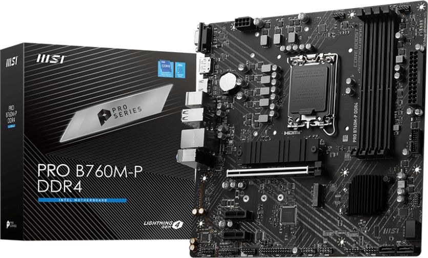 Материнская плата MSI PRO B760M-P DDR4 Soc-1700 Intel B760 4xDDR4 mATX AC`97 8ch(7.1) GbLAN+VGA+HDMI+DP — изображение 6