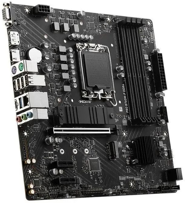 Материнская плата MSI PRO B760M-P DDR4 Soc-1700 Intel B760 4xDDR4 mATX AC`97 8ch(7.1) GbLAN+VGA+HDMI+DP — изображение 3