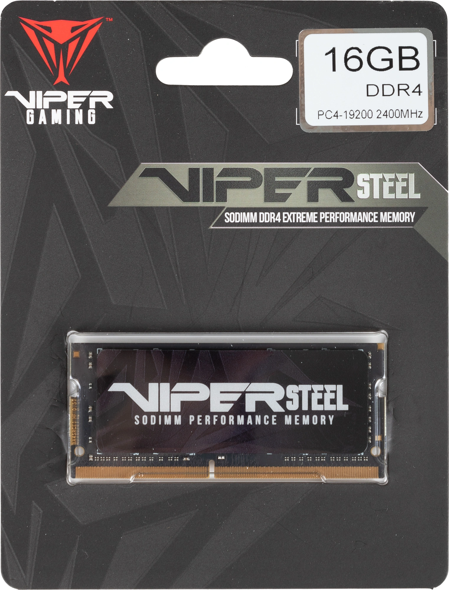 Память DDR4 16GB 2400MHz Patriot PVS416G240C5S Viper Steel RTL PC4-19200 CL15 SO-DIMM 260-pin 1.2В Ret — изображение 2