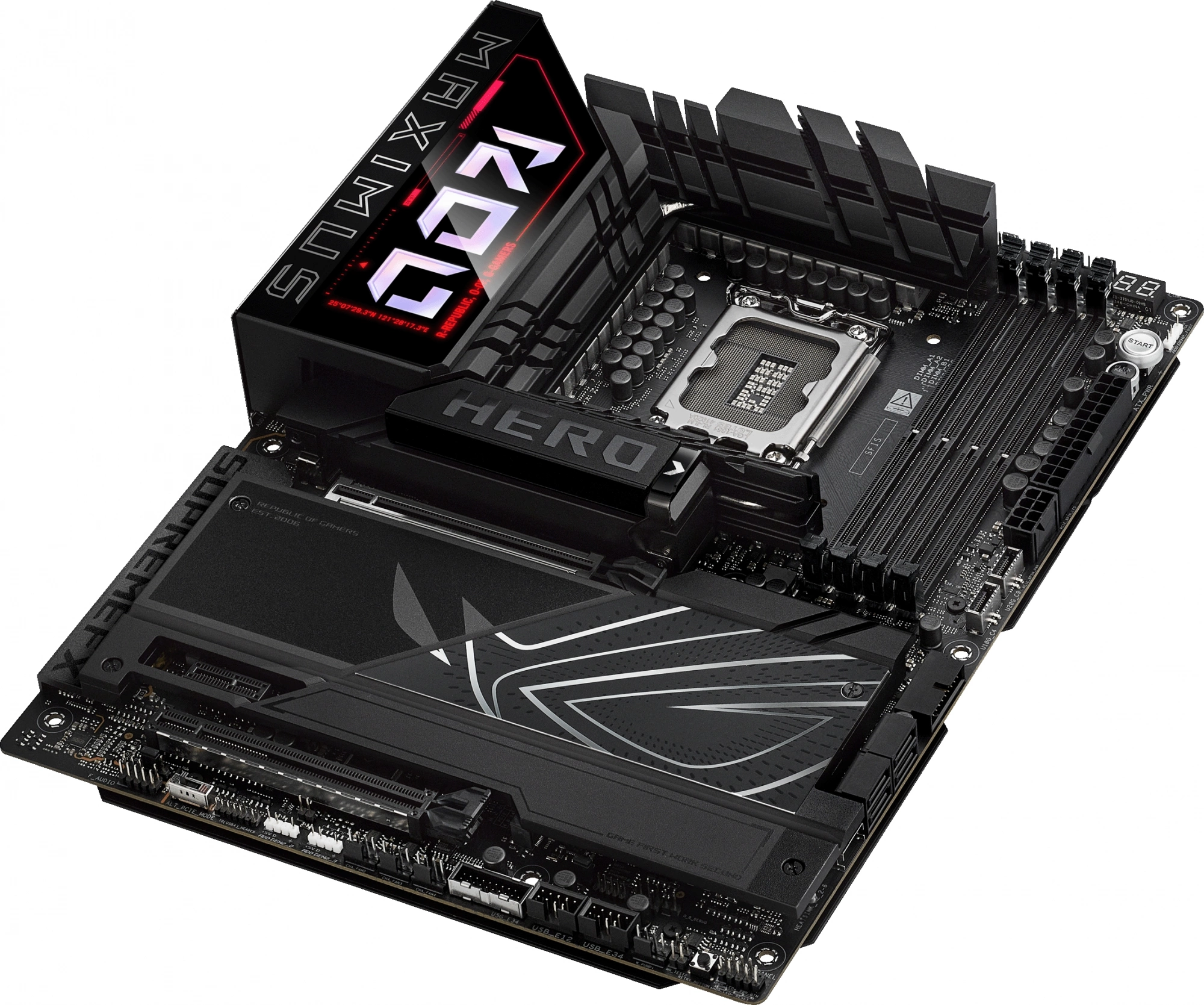 Материнская плата Asus ROG MAXIMUS Z890 HERO Soc-1851 Intel Z890 4xDDR5 ATX AC`97 8ch(7.1) 5Gigabit + 2.5Gigabit Ethernet RAID+HDMI — изображение 3