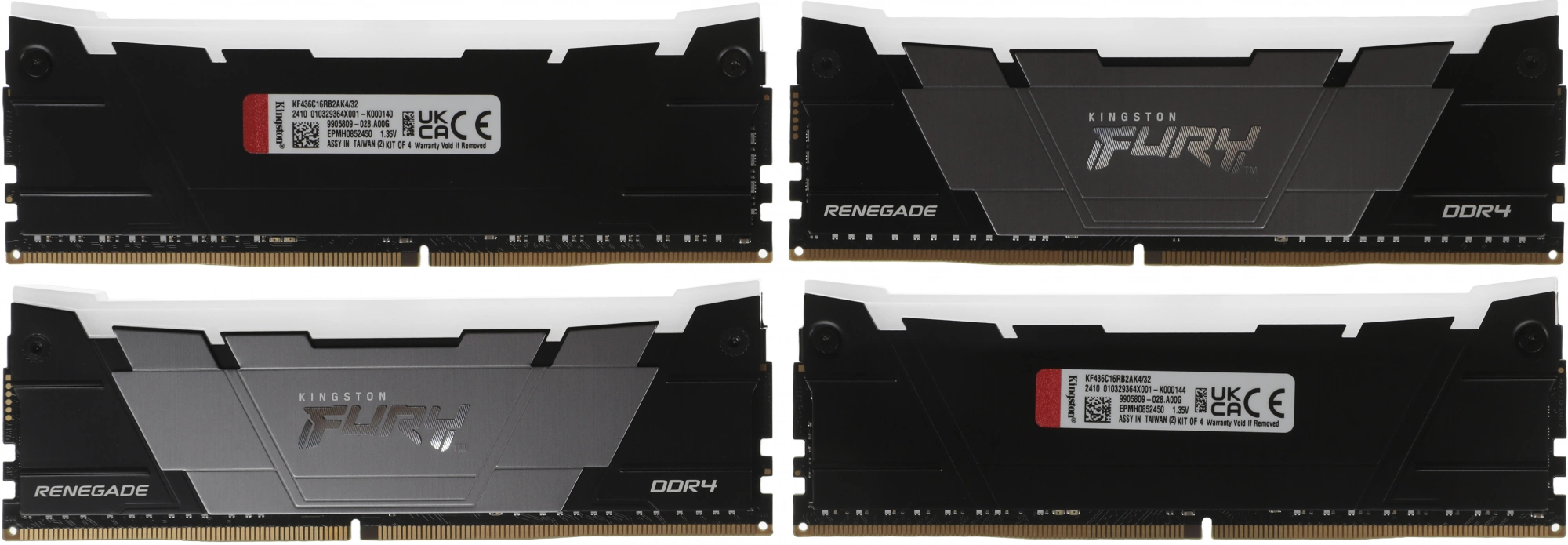 Память DDR4 4x8GB 3600MHz Kingston KF436C16RB2AK4/32 Fury Renegade RGB RTL Gaming PC4-28800 CL16 DIMM 288-pin 1.35В single rank с радиатором Ret — изображение 4