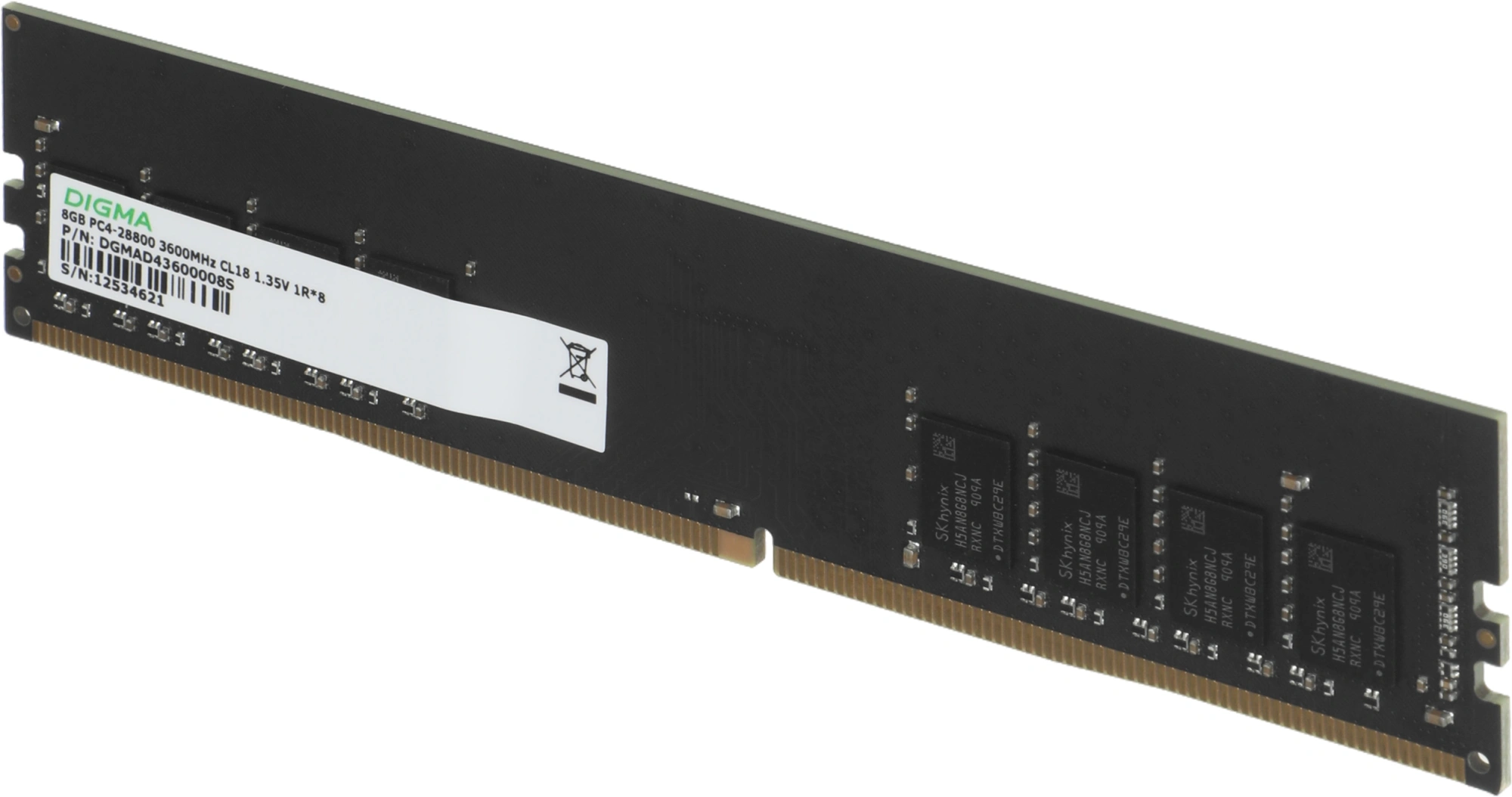 Память DDR4 8GB 3600MHz Digma DGMAD43600008S RTL PC4-28800 CL18 DIMM 288-pin 1.35В single rank Ret — изображение 5
