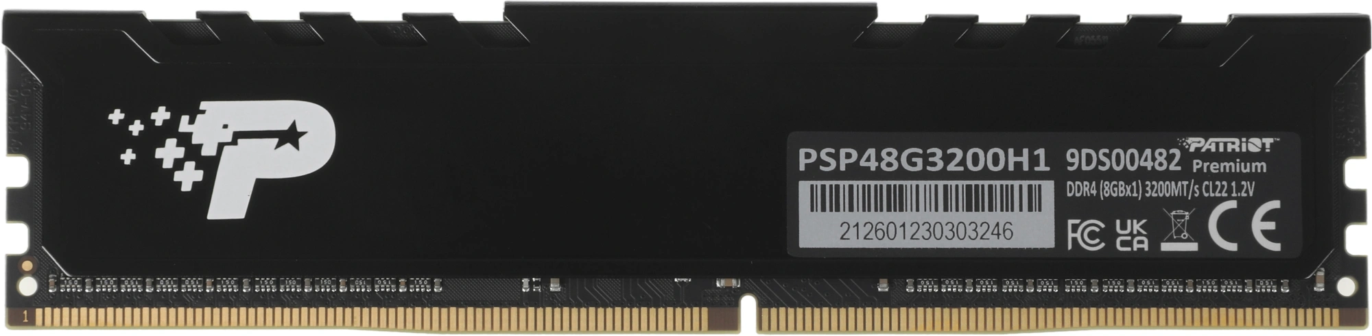 Память DDR4 8GB 3200MHz Patriot PSP48G3200H1 Signature Premium RTL PC4-25600 CL22 DIMM 288-pin 1.2В single rank с радиатором Ret — изображение 8