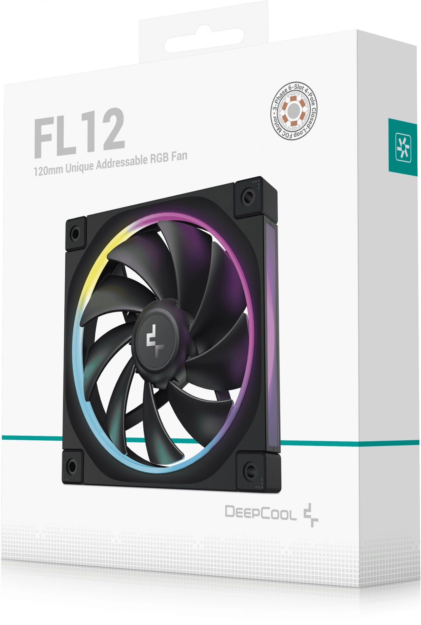 Вентилятор для корпуса Deepcool FL12 ARGB 120х120x25 черный 4-pin 32дБ (R-FL12-BKAPN1-G) Ret — изображение 5