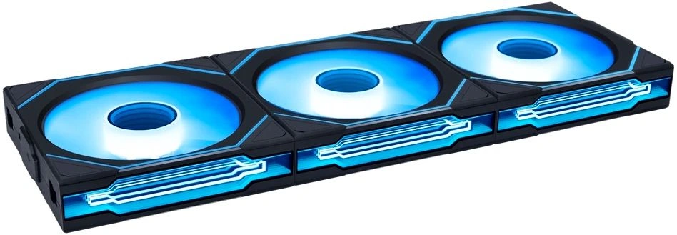 Вентилятор для корпуса Lian-Li Uni Fan SL-INF Wireless 120 ARGB 120х124.5x28 черный 4-pin 29.2дБ (упак.:3шт) (G99.12SLIN1W3B.R0) Ret — изображение 2