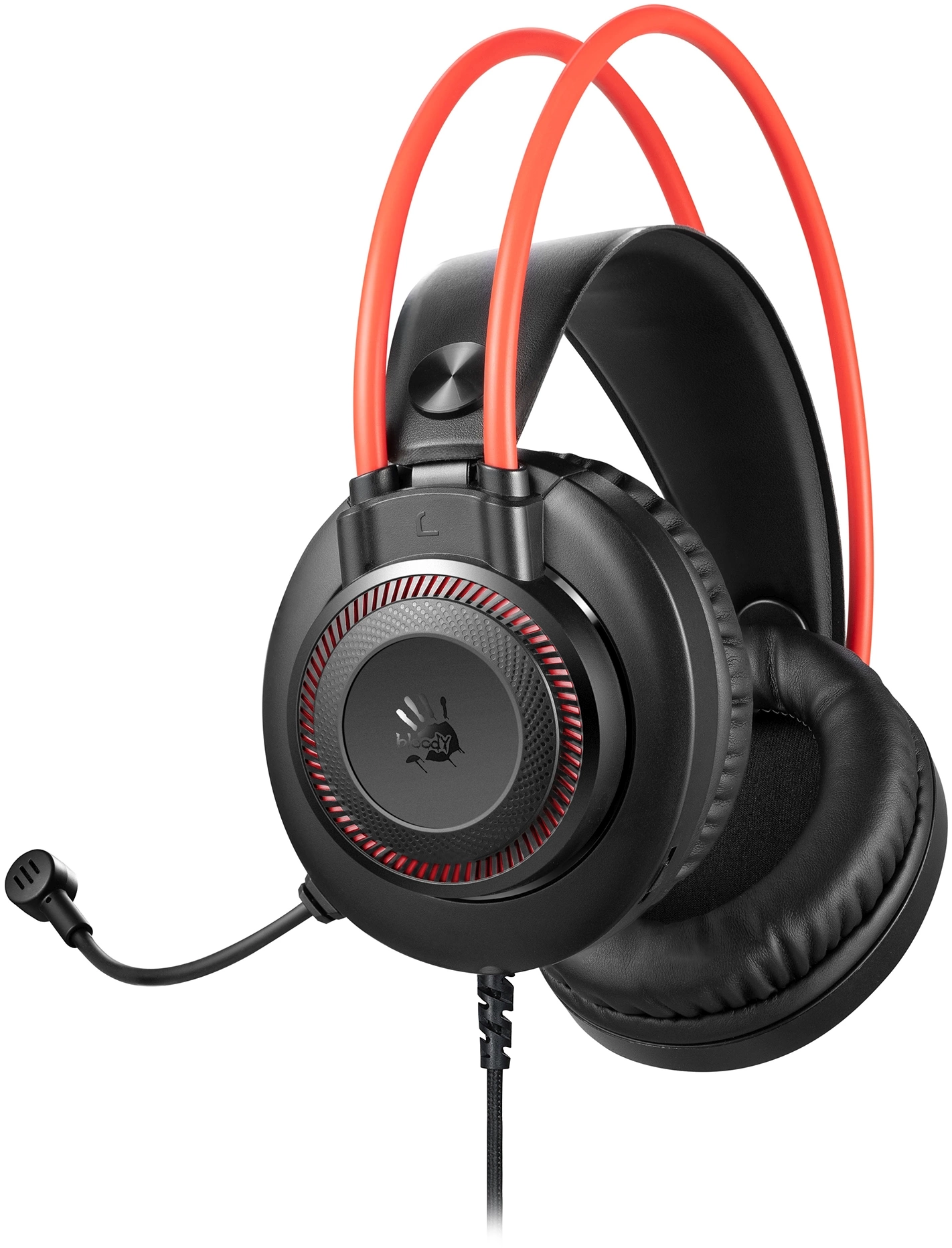 Наушники с микрофоном A4Tech Bloody G200S черный/красный 2м мониторные USB оголовье (G200S USB/ BLACK +RED) — изображение 17