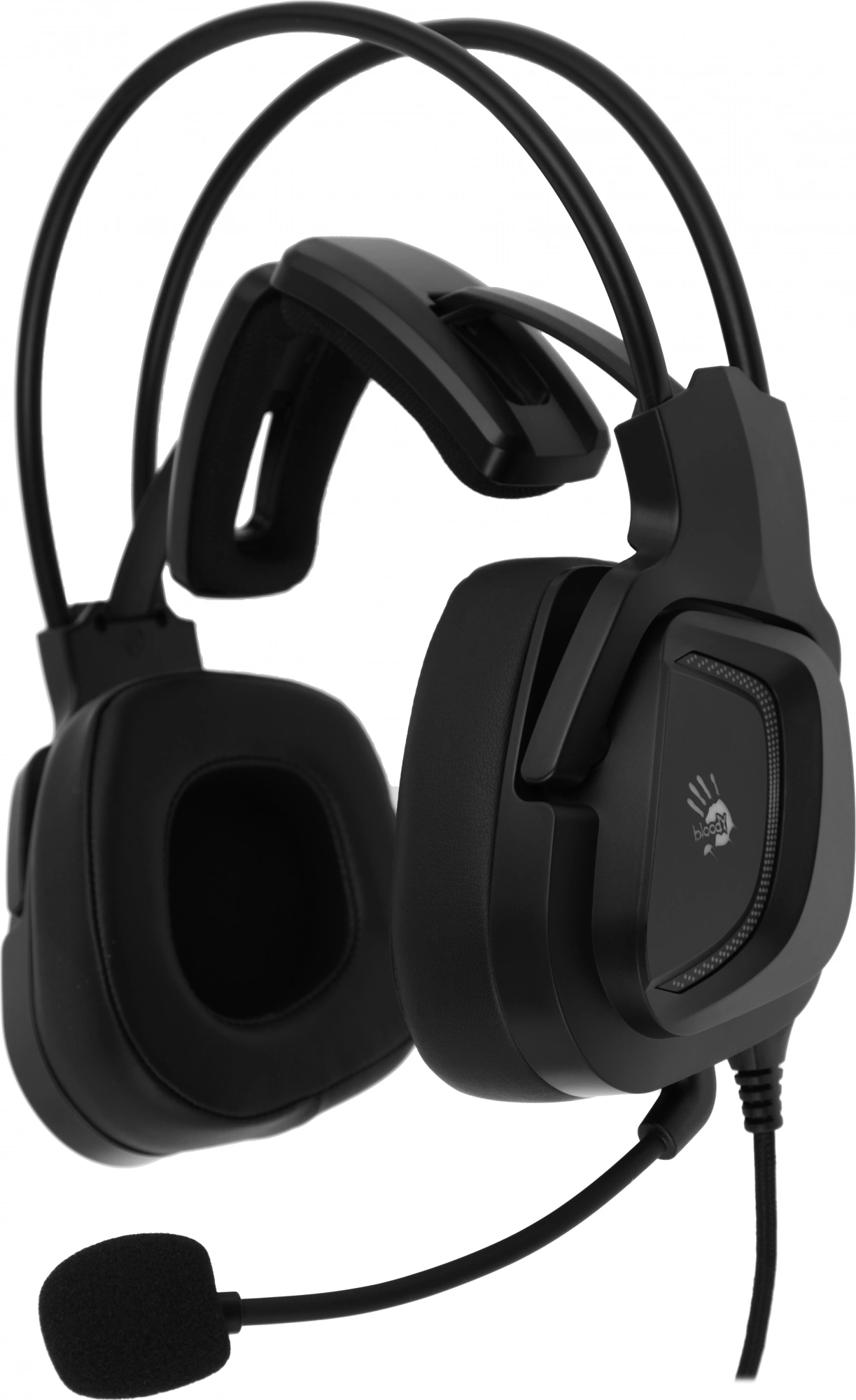 Наушники с микрофоном A4Tech Bloody G575P черный 2м мониторные оголовье (G575P 4PIN+USB/BLACK) — изображение 2