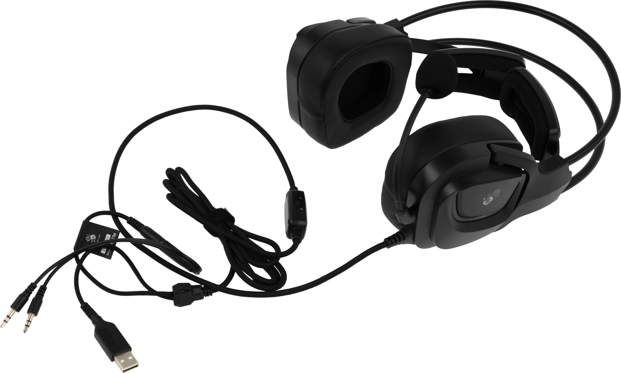 Наушники с микрофоном A4Tech Bloody G575P черный 2м мониторные оголовье (G575P 4PIN+USB/BLACK) — изображение 14