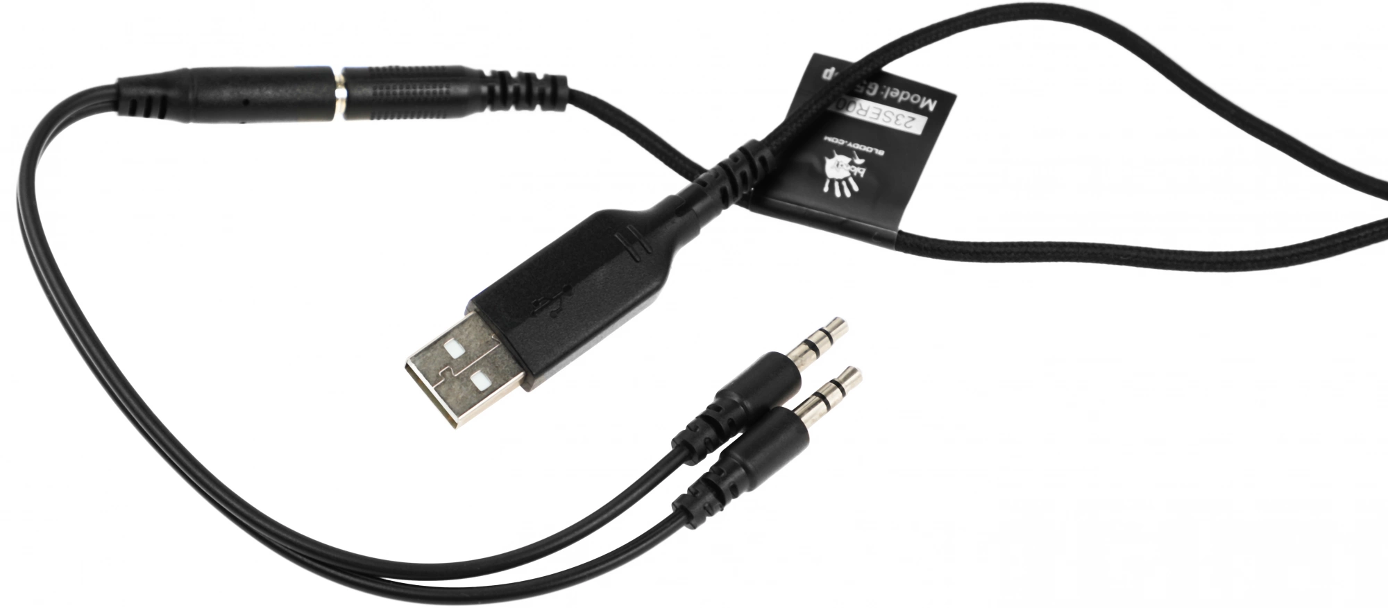 Наушники с микрофоном A4Tech Bloody G575P черный 2м мониторные оголовье (G575P 4PIN+USB/BLACK) — изображение 15