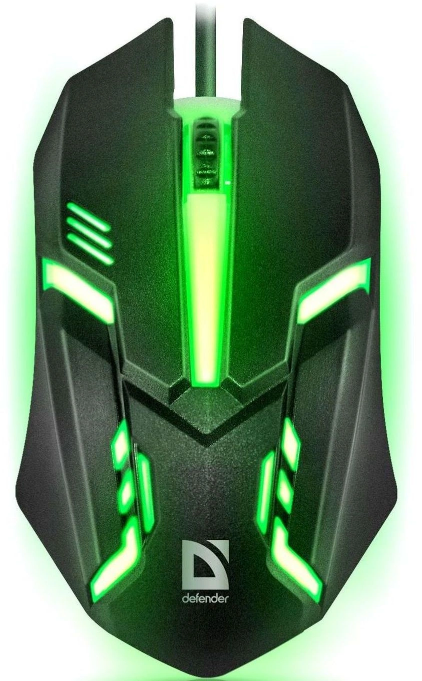 Мышь Defender Cyber MB-560L черный оптическая 1600dpi USB для ноутбука 2but (52560) — изображение 2