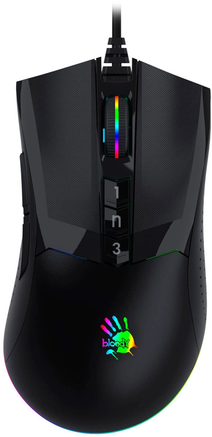 Мышь A4Tech Bloody W90 Max черный оптическая 10000dpi USB 7but (W90 MAX ( STONE BLACK))