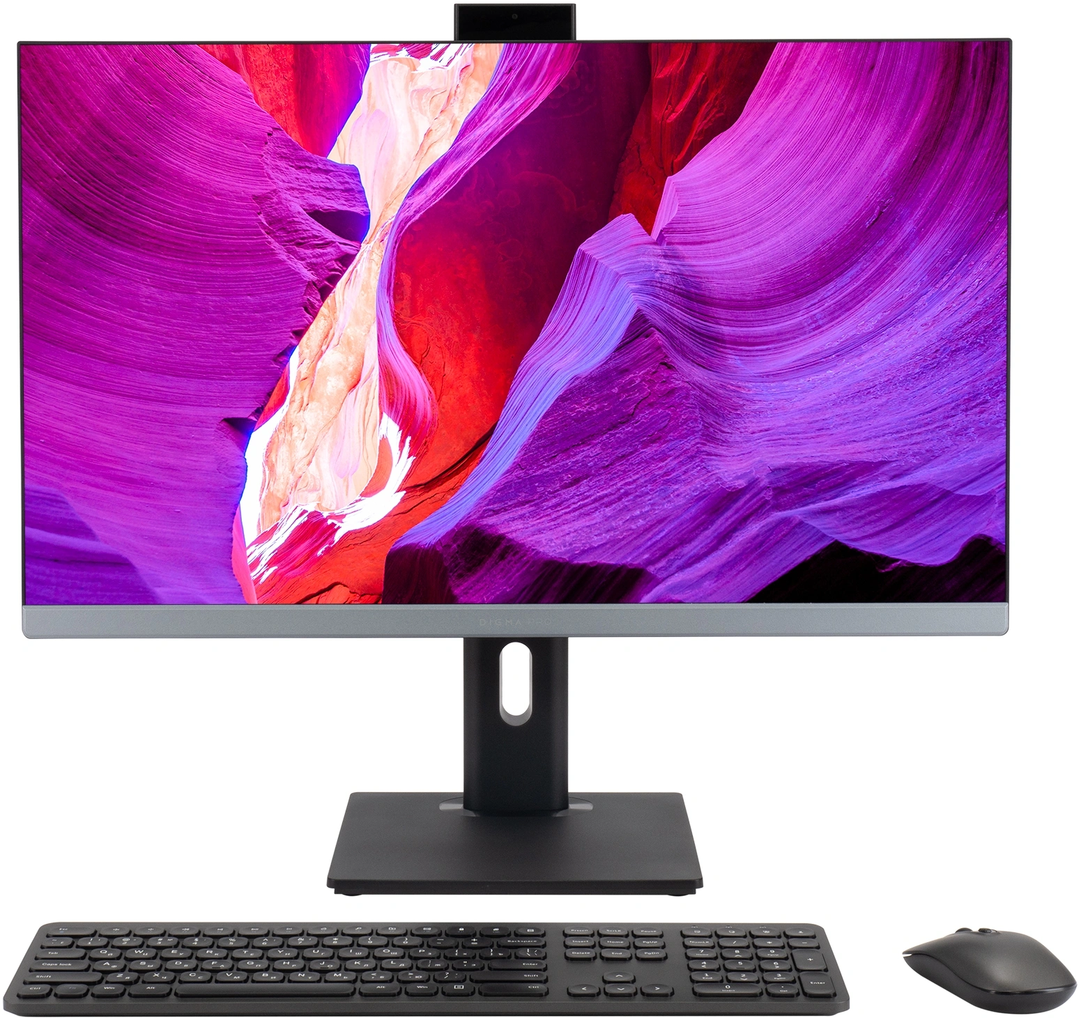 Моноблок Digma Pro Unity 27" Full HD i5 12400 (2.5) 16Gb SSD512Gb UHDG 730 CR Windows 11 Pro GbitEth WiFi BT 90W клавиатура мышь Cam серый/черный 1920x1080