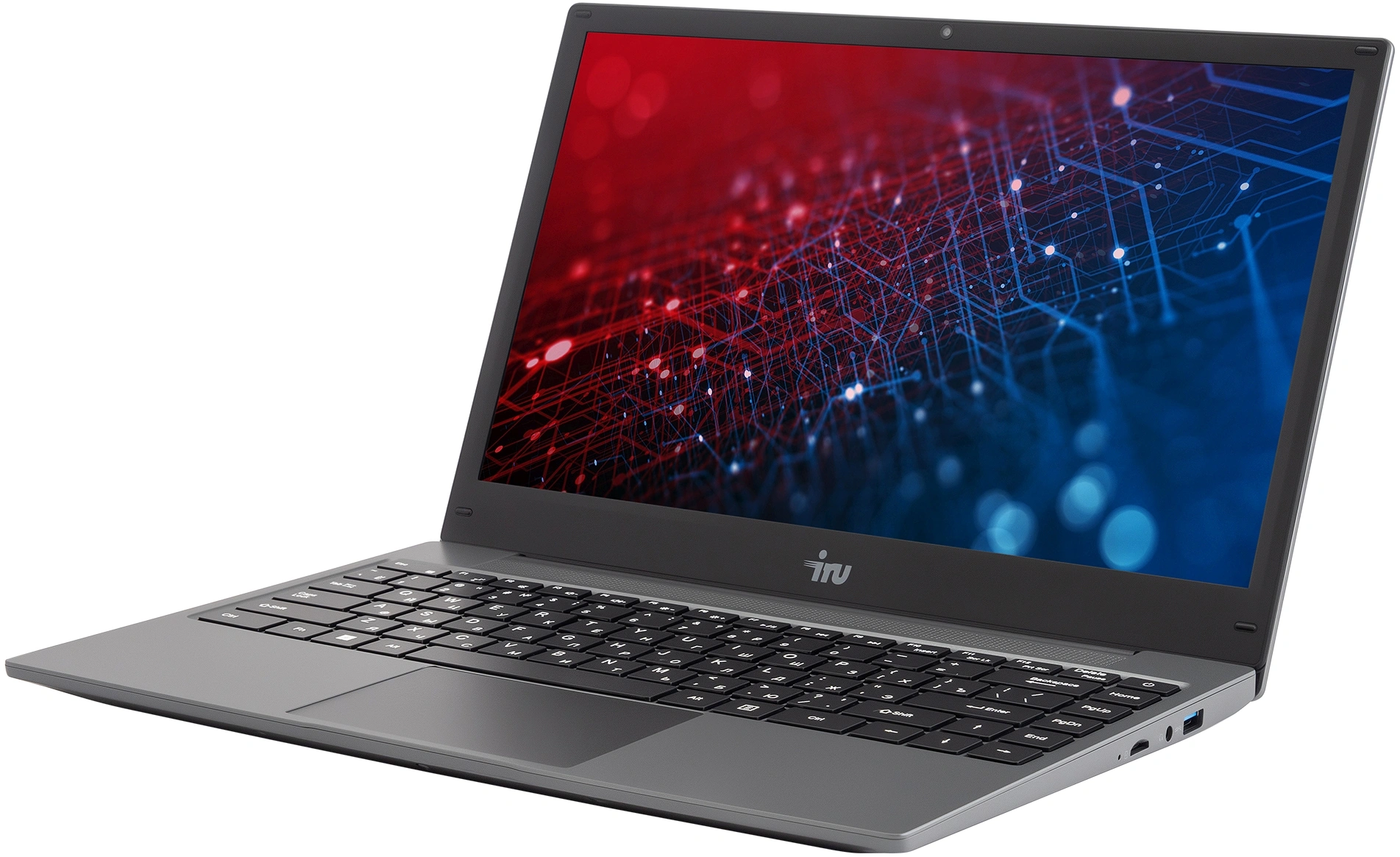 Ноутбук IRU Tactio 14ALH Core i3 1215U 8Gb SSD256Gb Intel UHD Graphics 14" IPS FHD (1920x1080) FreeDOS grey WiFi BT Cam 4000mAh (2058897) — изображение 5