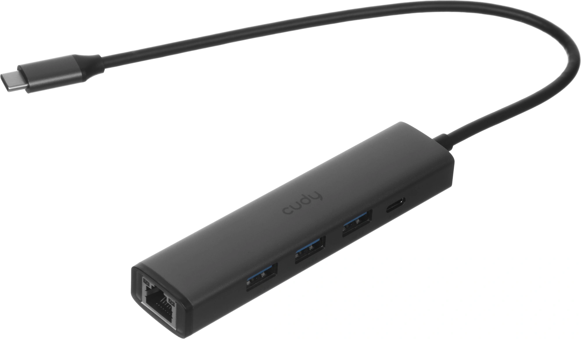 Разветвитель USB-C Cudy UH605 3порт. серый