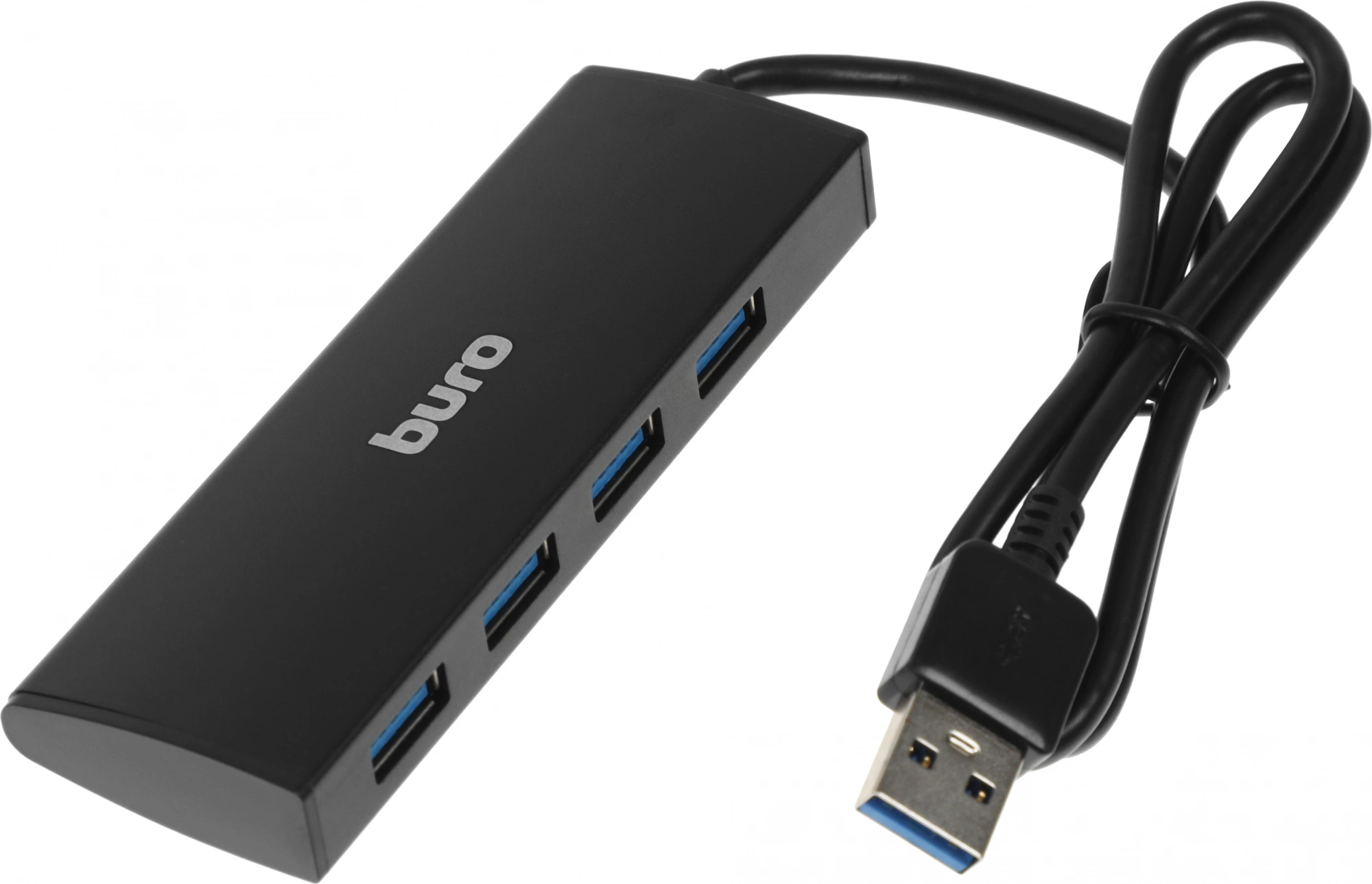 Разветвитель USB 3.0 Buro BU-HUB4-0.5-U3.0 4порт. черный