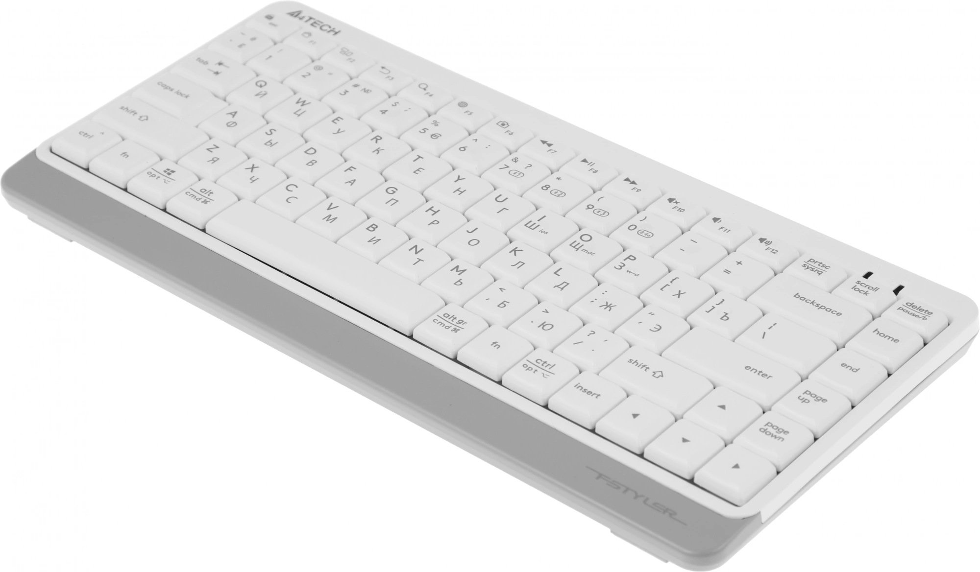 Клавиатура A4Tech FBK11 белый/серый USB беспроводная BT/Radio slim (FBK11 WHITE)