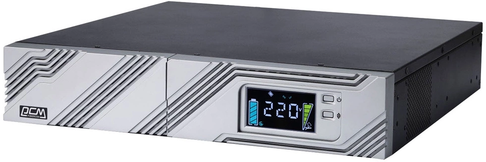 Источник бесперебойного питания Powercom Smart King RT SRT-2000A LCD 1800Вт 2000ВА черный