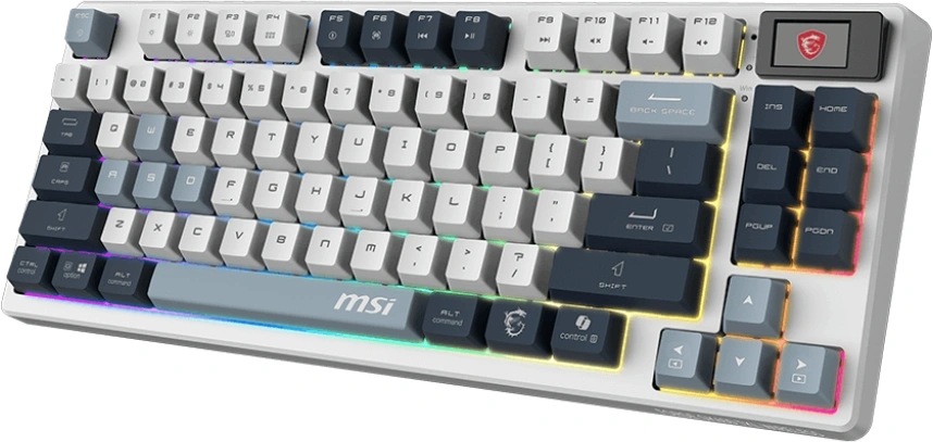 Клавиатура MSI GK600 механическая белый/синий USB беспроводная BT/Radio Multimedia for gamer LED (S11-43RUP01-HH9) кабель 1.8м