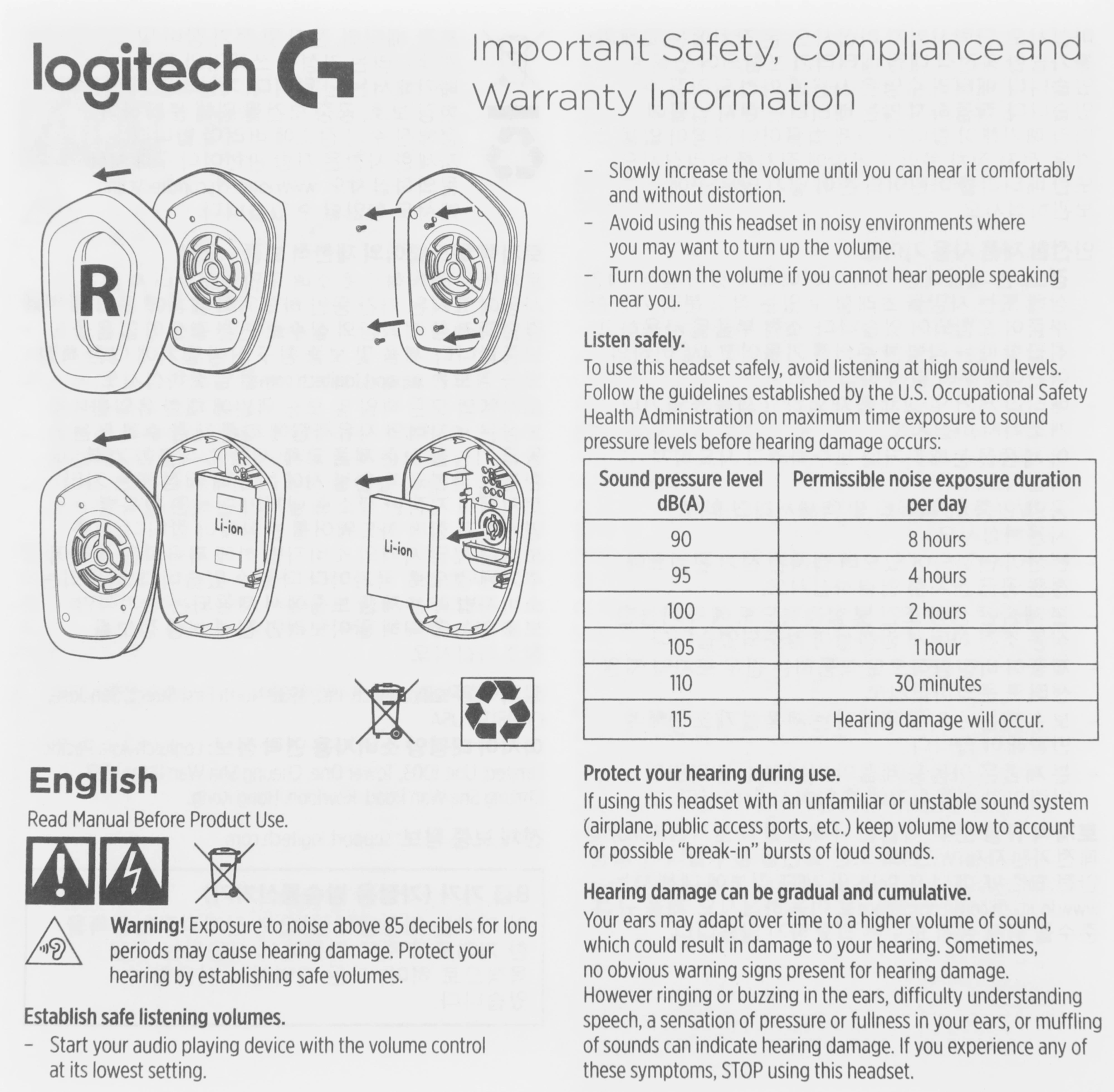 Наушники с микрофоном Logitech G435 белый/синий накладные BT/Radio оголовье (981-001075)