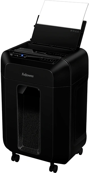Шредер Fellowes AutoMax 90М черный с автоподачей (секр.P-4) фрагменты 90лист. 17лтр. скрепки скобы пл.карты