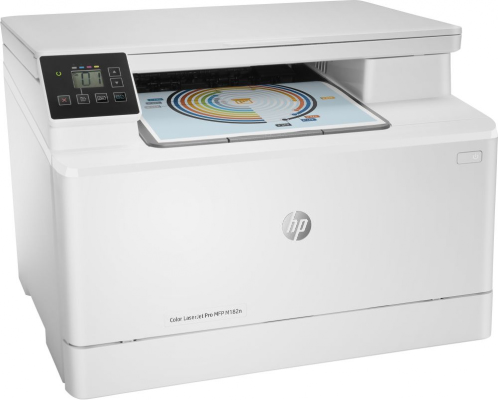 МФУ лазерный HP Color LaserJet Pro MFP M182n (7KW54A) A4 Net белый — изображение 2