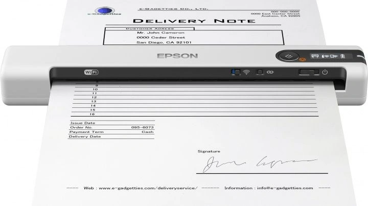 Сканер протяжный Epson WorkForce DS-80W (B11B253402) A4 белый