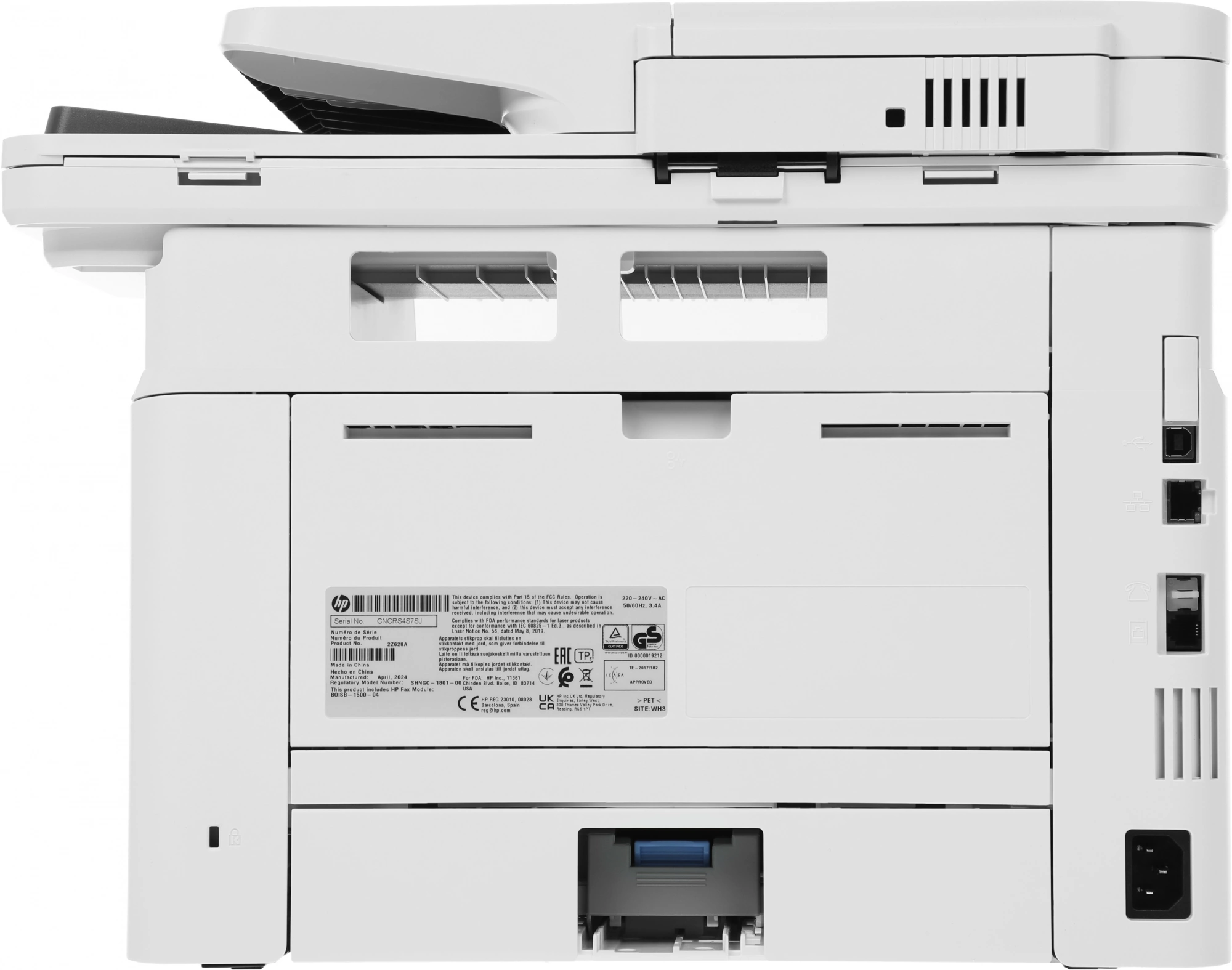 МФУ лазерный HP LaserJet Pro 4103fdn (2Z628A) A4 Duplex Net белый — изображение 6
