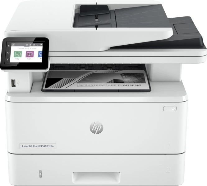 МФУ лазерный HP LaserJet Pro 4103fdn (2Z628A) A4 Duplex Net белый — изображение 2