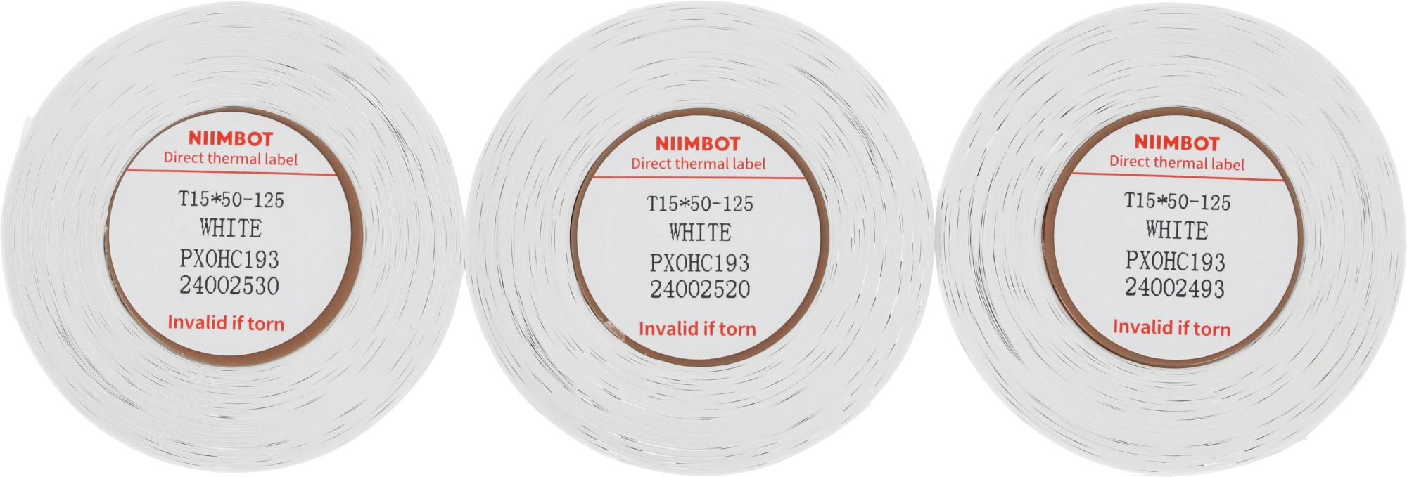 Термоэтикетки Niimbot 1747496 сег.:15x50мм самоклей. 125шт/рул (упак.:3шт) Niimbot D11/D110/D101/H1S белый — изображение 2