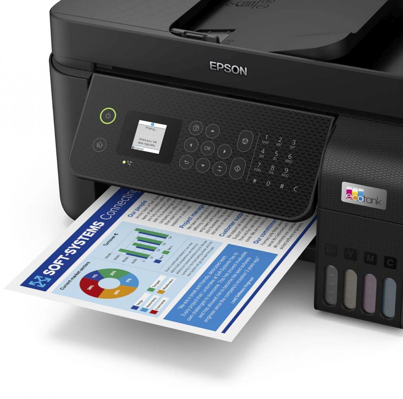 МФУ струйный Epson L5290 (C11CJ65512/C11CJ65409) A4 WiFi черный — изображение 3