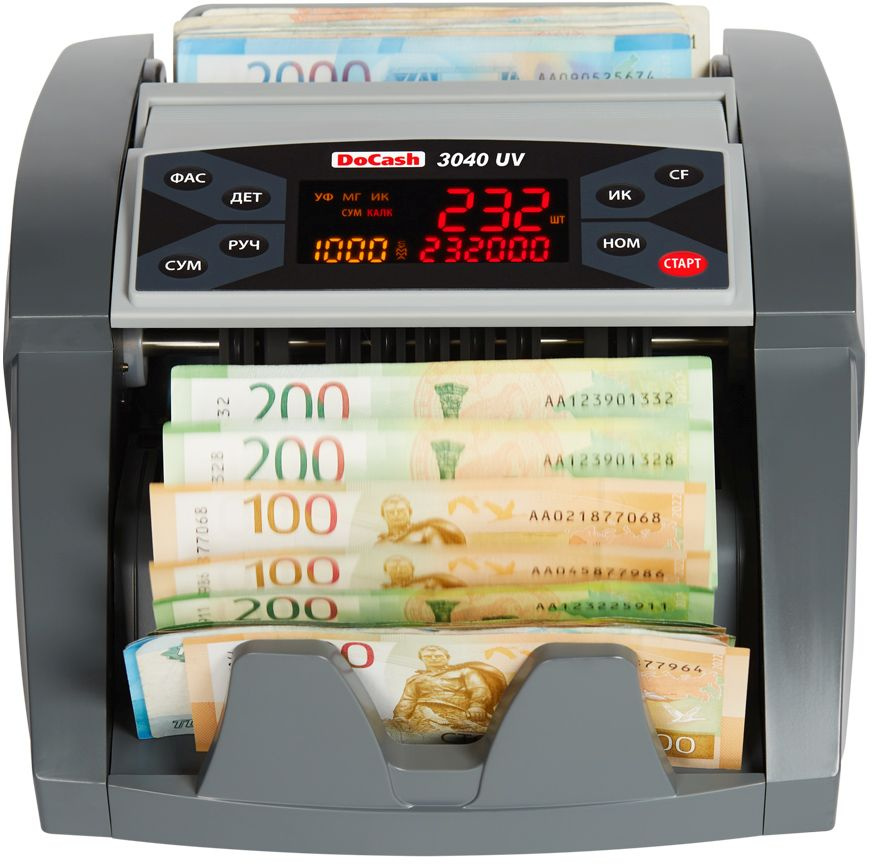 Счетчик банкнот DoCash 3040 UV мультивалютный 6884