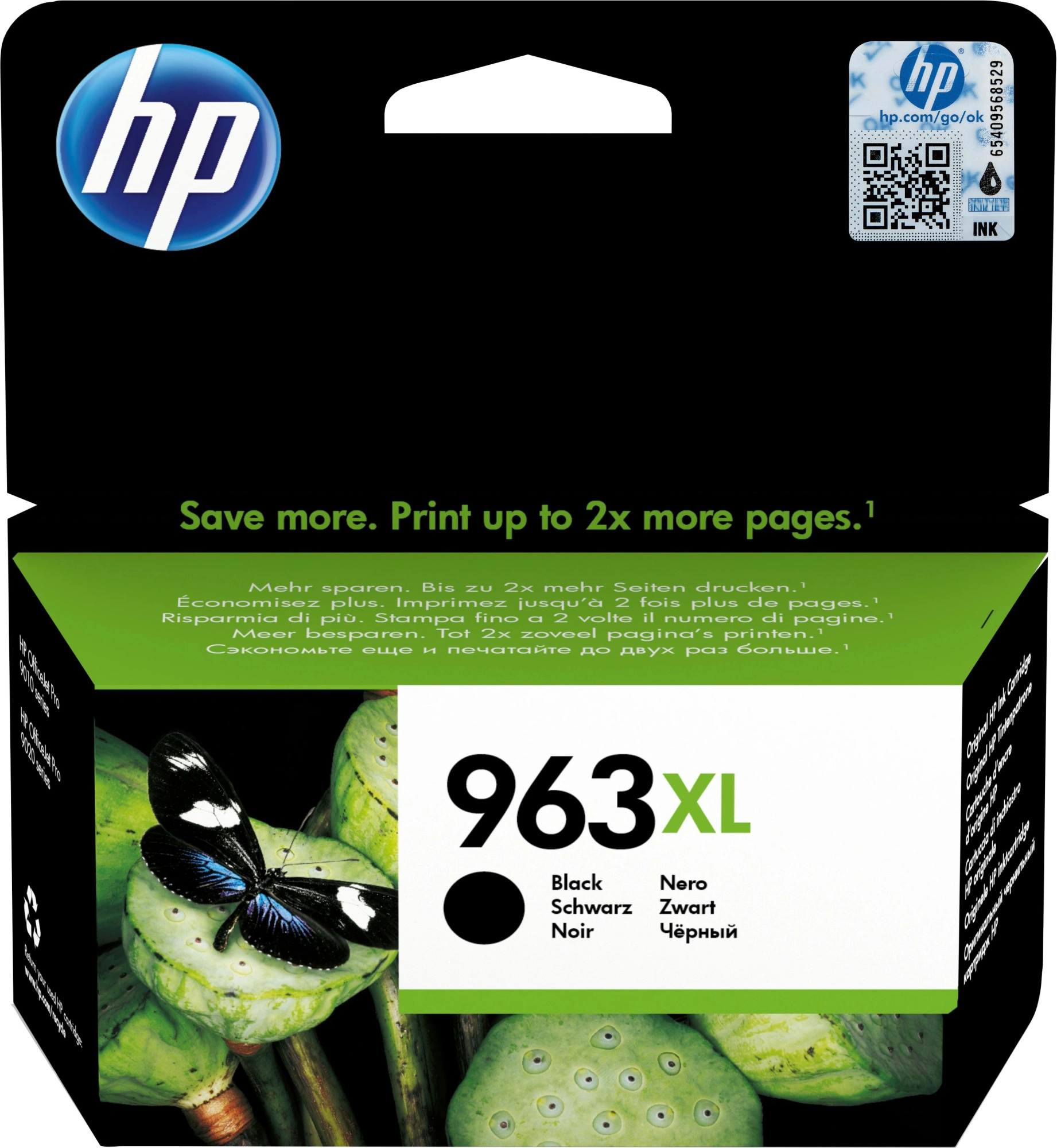 Картридж струйный HP 963XL 3JA30AE черный (2000стр.) для HP OfficeJet Pro 901x/902x HP