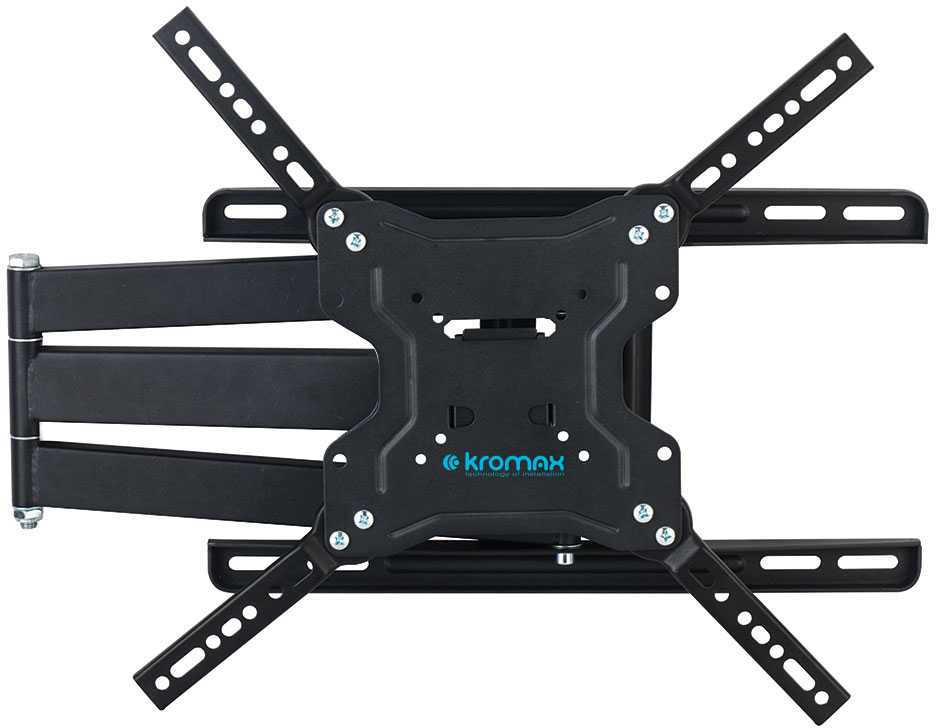 Кронштейн для телевизора Kromax DIX-19 черный 22"-65" макс.45кг настенный поворотно-выдвижной и наклонный — изображение 4