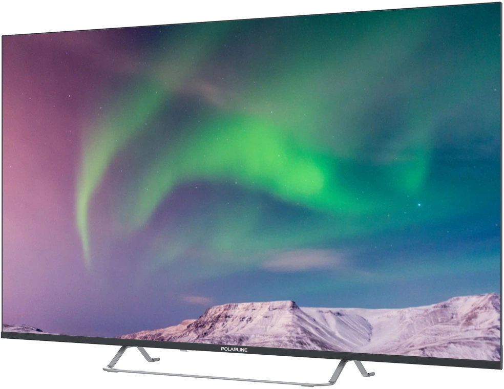 Телевизор QLED PolarLine 55" 55PQ71STC-SM Frameless черный 4K Ultra HD 60Hz DVB-T DVB-T2 DVB-C DVB-S2 USB WiFi Smart TV (RUS) — изображение 2