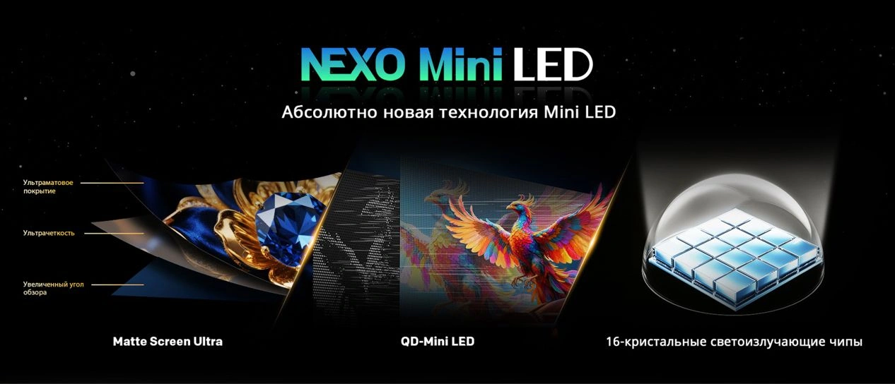 Телевизор LED Skyworth 65" 65X66H NEXO Mini-LED черный/серый 4K Ultra HD 120Hz MEMC DVB-T DVB-T2 DVB-C DVB-S DVB-S2 USB WiFi Smart TV