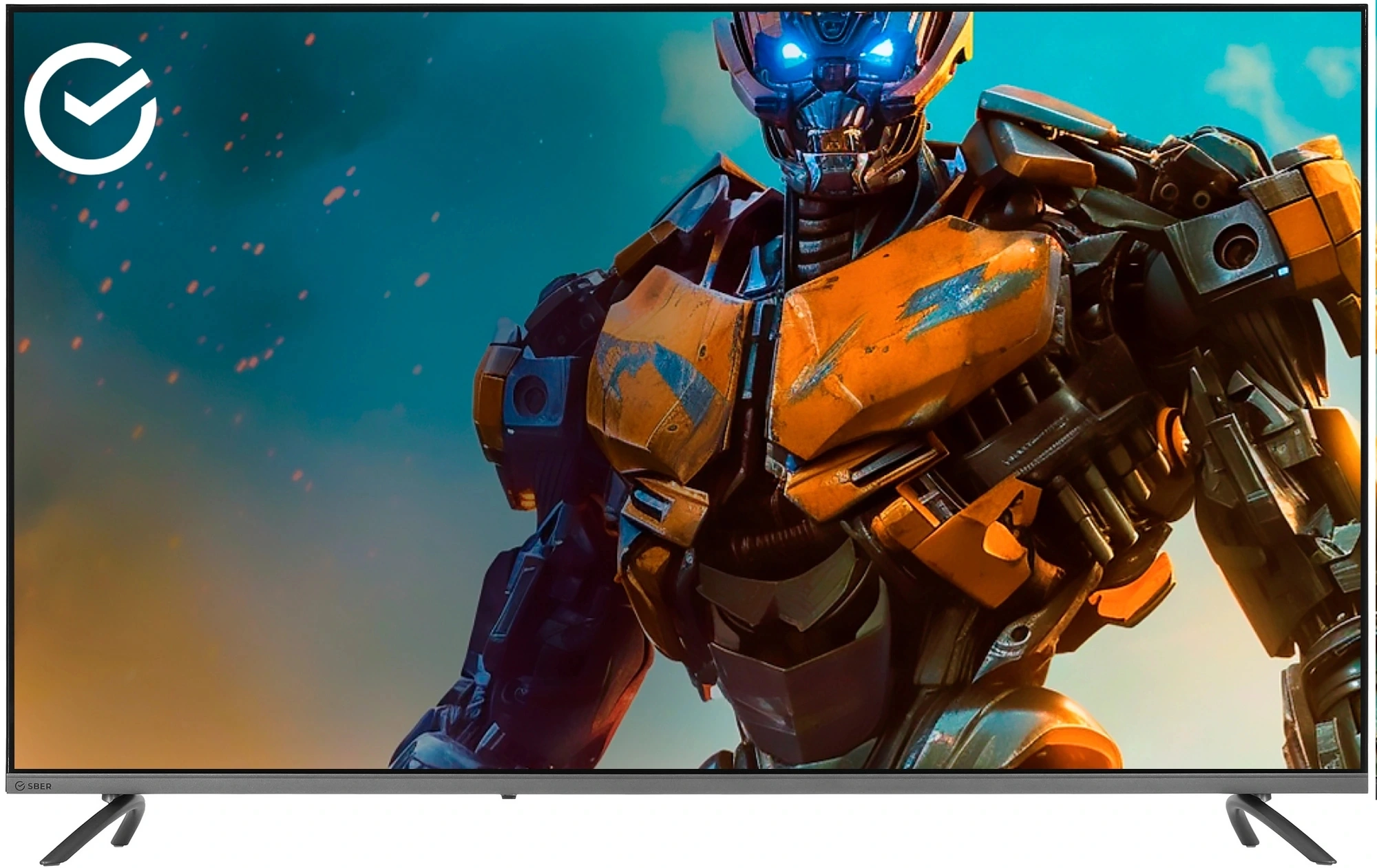 Телевизор QLED Sber 55" SDX-55UQ6000DGA Салют ТВ Frameless темно-серый 4K Ultra HD 60Hz DVB-T DVB-T2 DVB-C DVB-S DVB-S2 USB WiFi Smart TV