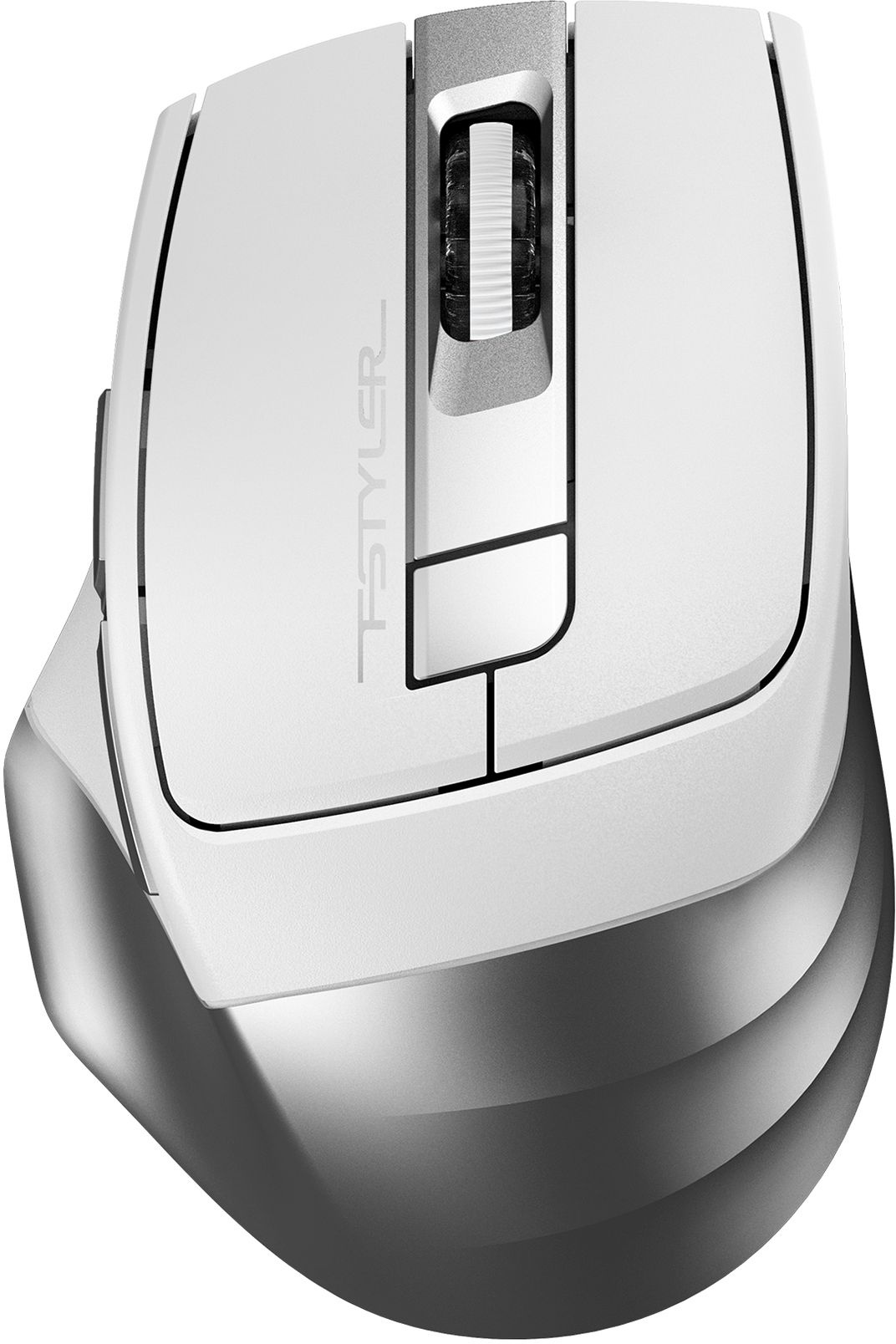 Мышь A4Tech Fstyler FB35S белый/серый оптическая 2000dpi беспров. BT/Radio USB для ноутбука 5but (FB35S USB ICY WHITE)