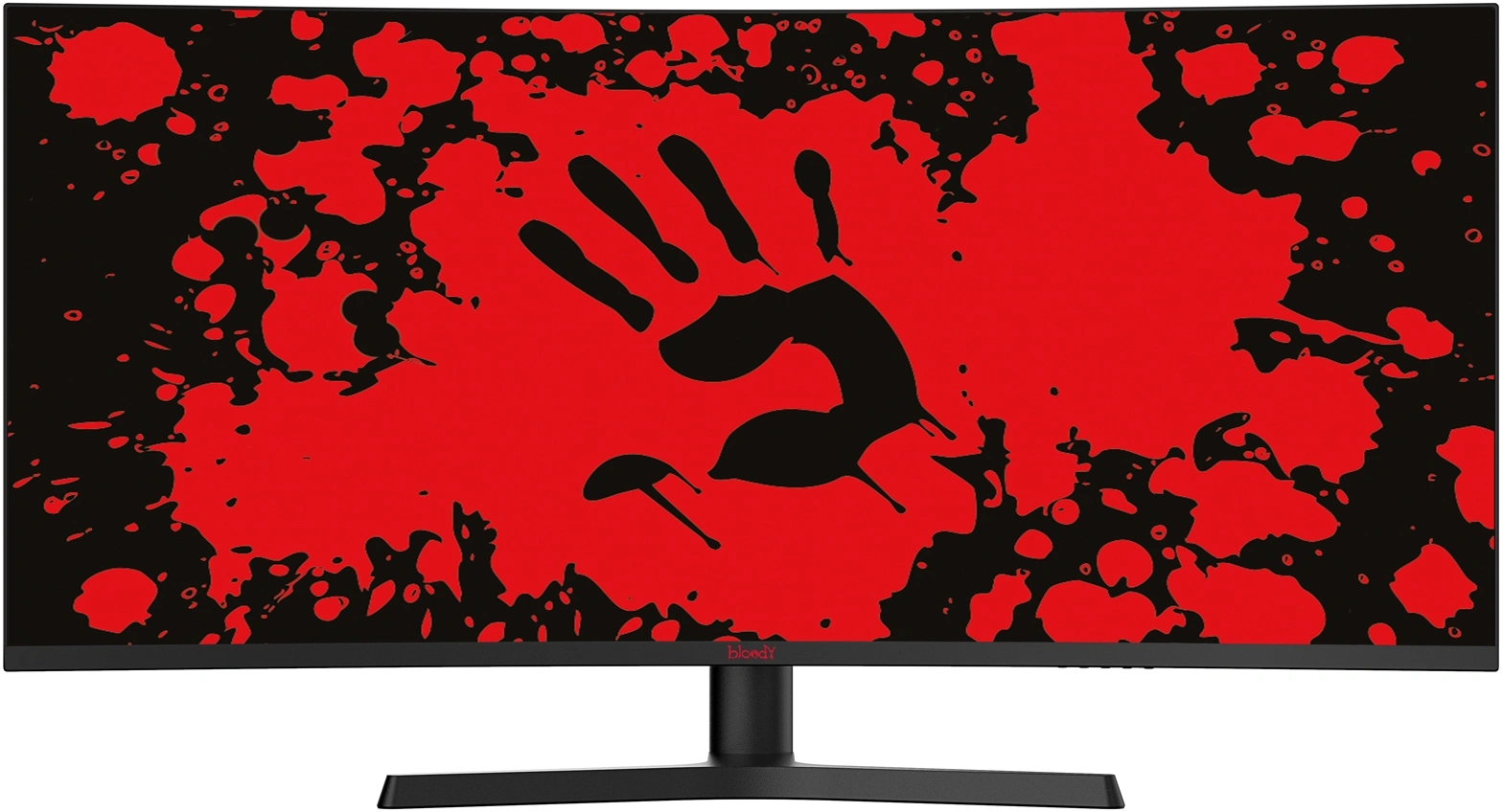 Монитор Bloody 34" MN340W черный VA LED 1ms 21:9 HDMI M/M матовая HAS Piv 300cd 178гр/178гр 3440x1440 180Hz G-Sync FreeSync DP UW USB 5.7кг