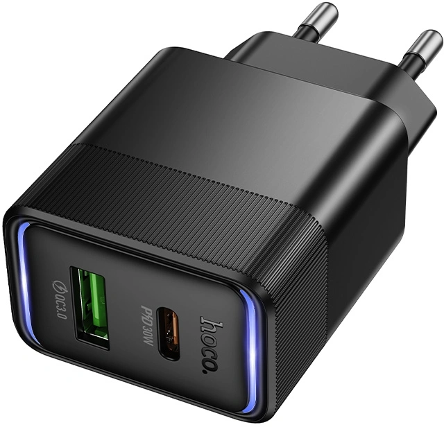 Сетевое зар./устр. Hoco CS112A Lounge PD30W+QC3.0 30W (PD+QC) черный (80387)