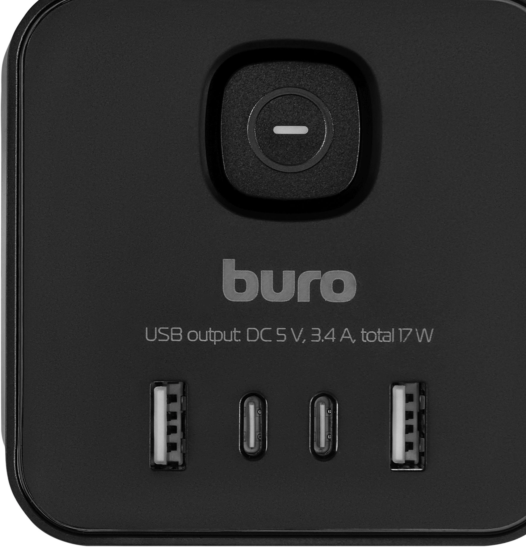 Сетевой удлинитель Buro BU-PTE4.1UC-B 1.5м (4 розетки) черный (коробка) — изображение 4