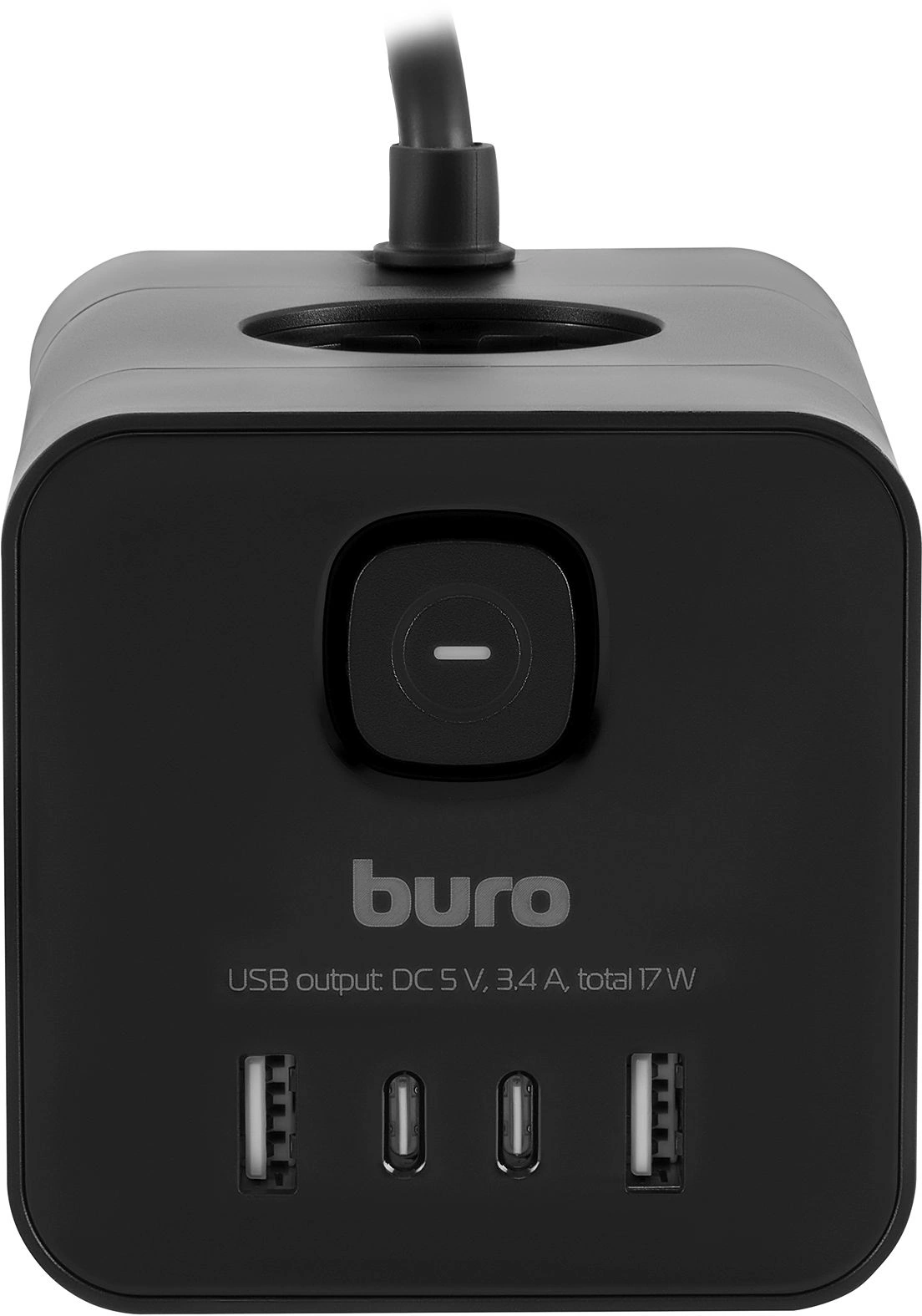 Сетевой удлинитель Buro BU-PTE4.1UC-B 1.5м (4 розетки) черный (коробка) — изображение 6