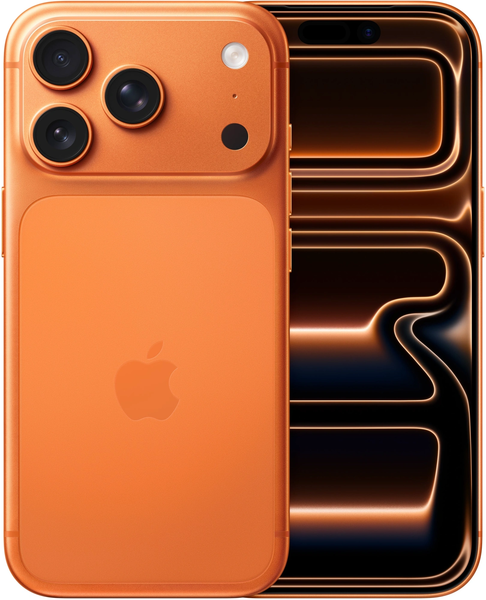 Смартфон Apple A3523 iPhone 17 Pro 512Gb 12Gb оранжевый моноблок 3G 4G 1Sim 6.3" 1206x2622 iOS 26 48Mpix 802.11 a/b/g/n/ac/ax/be NFC GPS Protect