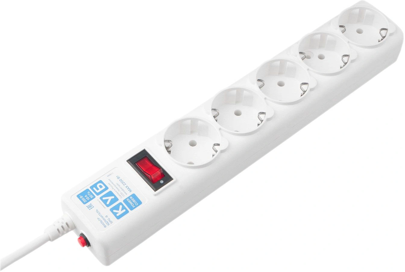 Сетевой фильтр Powercube SPG-B-15-WHITE 5м (5 розеток) белый (коробка)