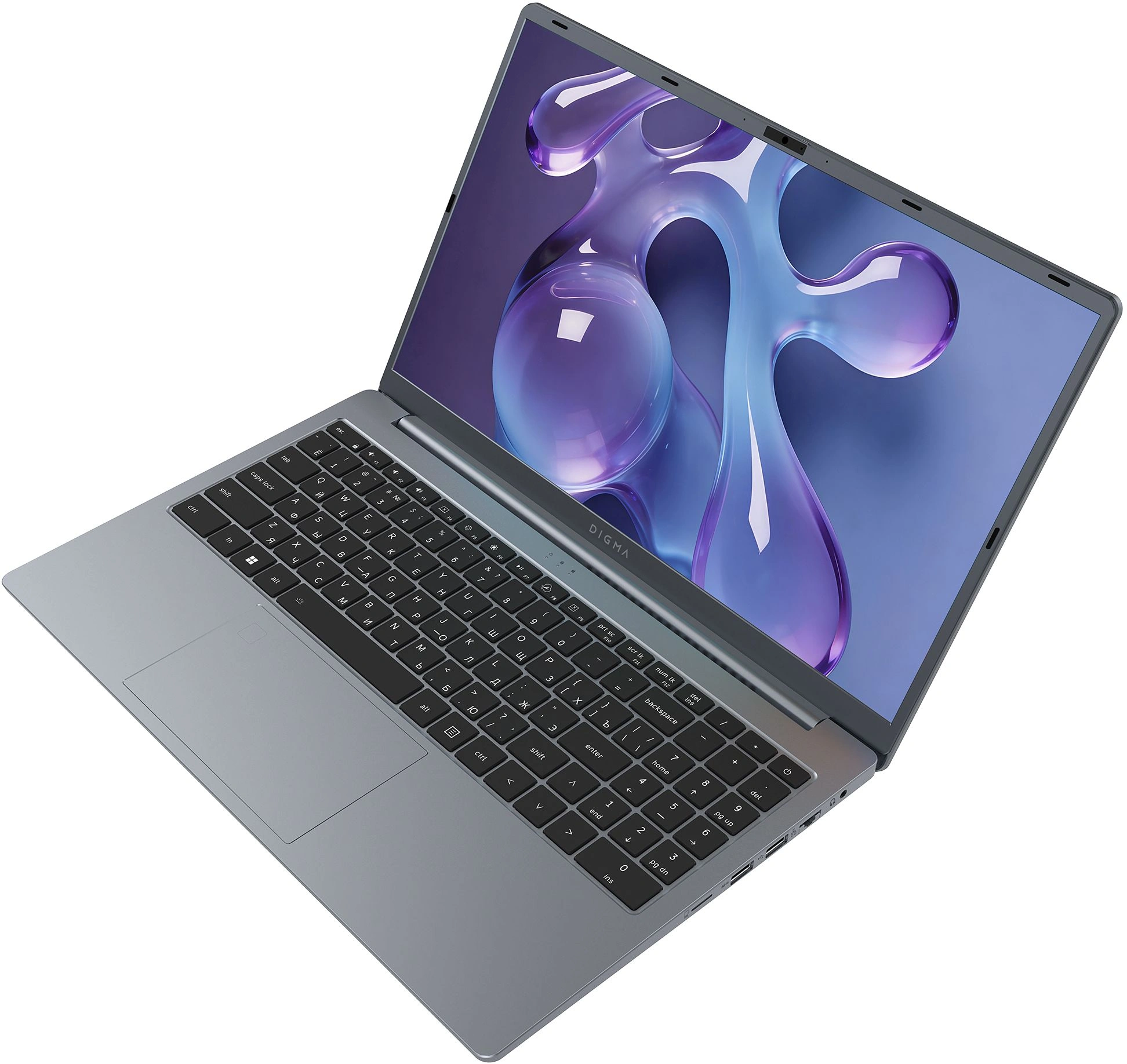 Ноутбук Digma Nova Ryzen 5 3500U 16Gb SSD512Gb AMD Radeon Vega 8 15.6" IPS FHD (1920x1080) Windows 11 Pro grey WiFi BT Cam 6000mAh (DN15R5-ADXW13) — изображение 4