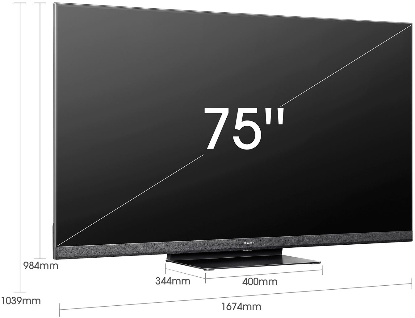 Телевизор QLED Hisense 75" 75U8HQ черный 4K Ultra HD 120Hz DVB-T DVB-T2 DVB-C DVB-S DVB-S2 USB WiFi Smart TV